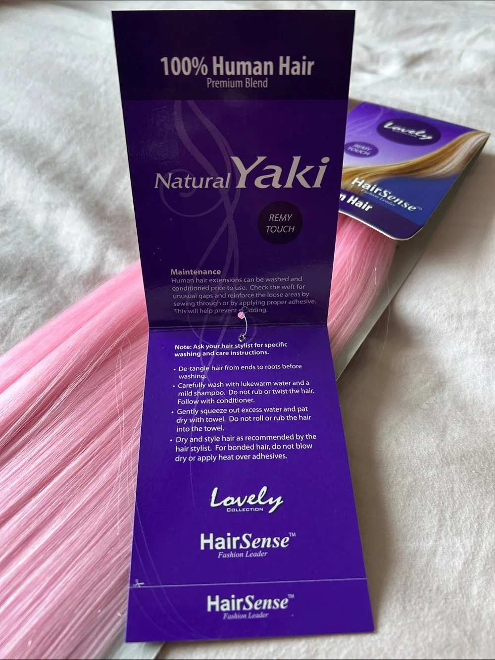 Pink Human Hair Blend Extensions - Soft Pastel Pink